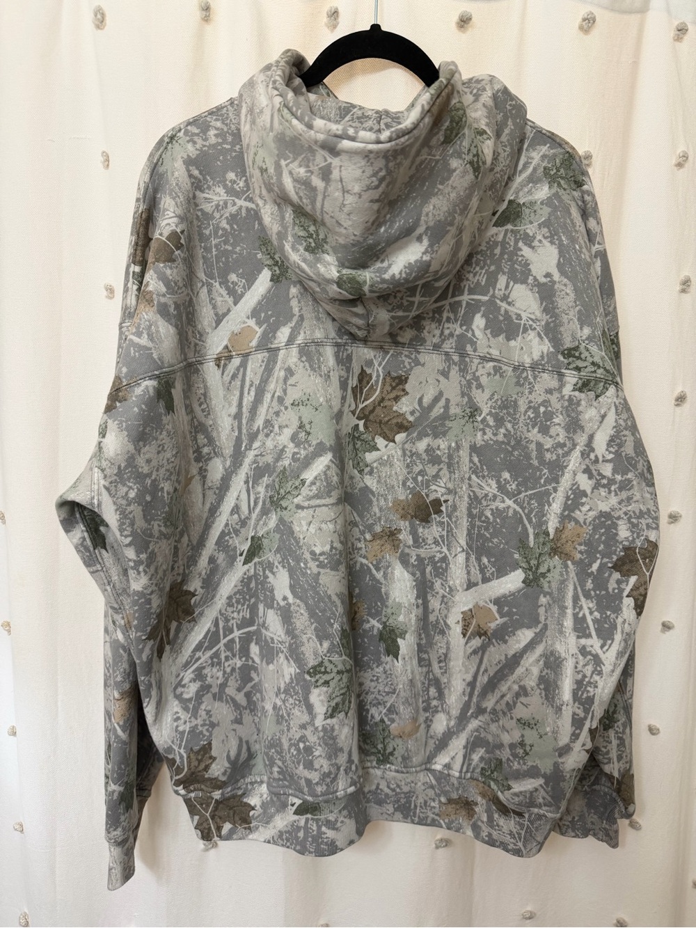 Abercrombie & Fitch Gray, Olive & Tan Camo Hooded Sweatshirt - Picture 5 of 6